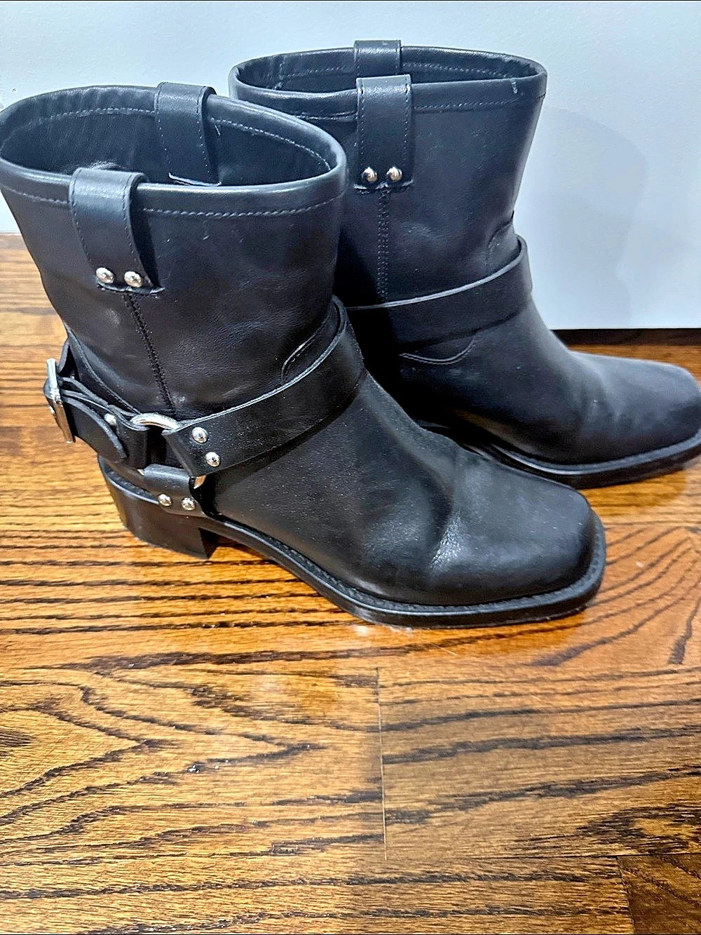 Reformation Black Buckle Ankle Boots US 8